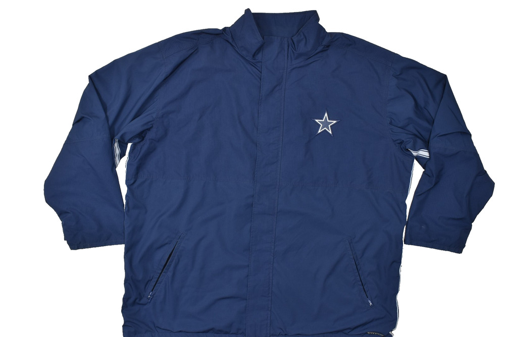 Nike Dallas Cowboys NFL Pro Line Jacket Men's XXL Blue Vintage Windbreaker Zip